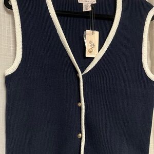 Sincerely Jules Navy Blue Knit Vest